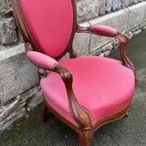 Louis Philippe medallion armchair, vintage, late 19th century, early 20th century.