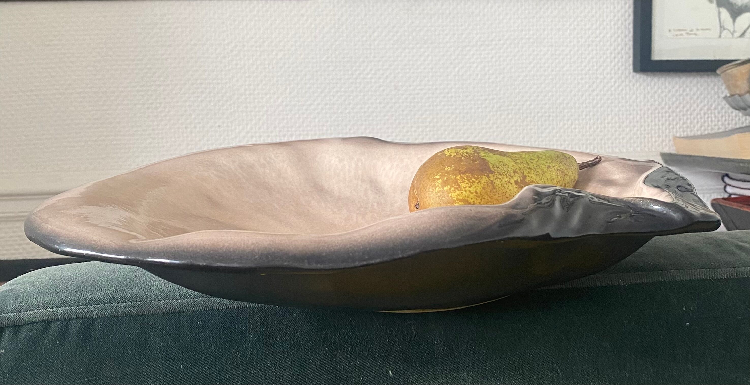 Earthenware dish by Paul Chambost