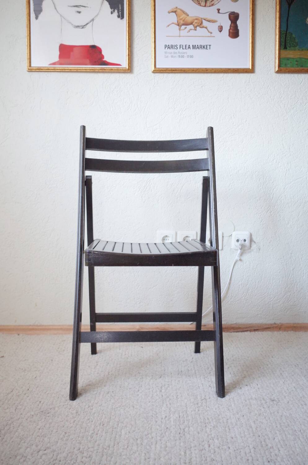 5 x chaises pliantes vintage