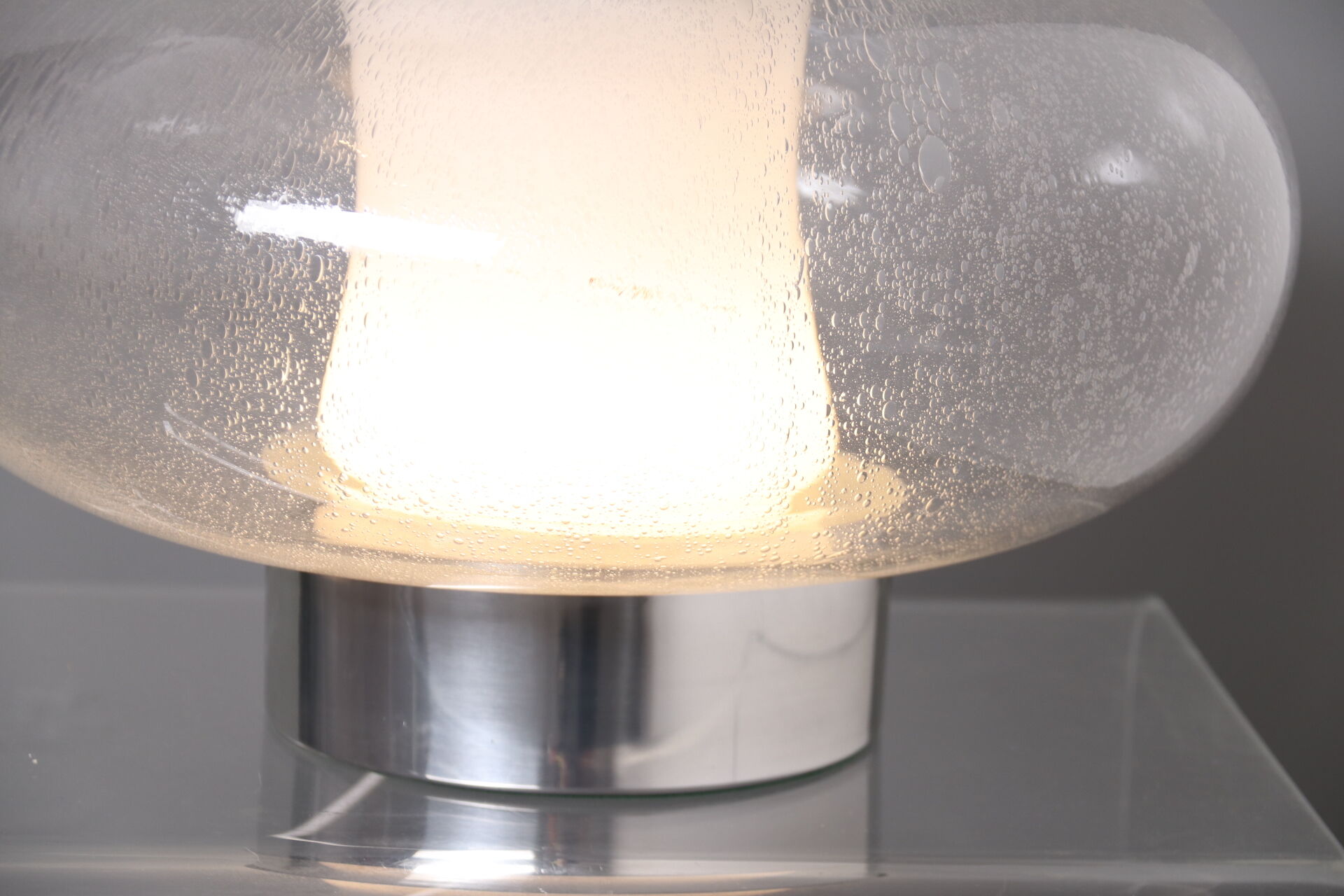 Table lamp in mouth-blown glass  Italy - 1970's