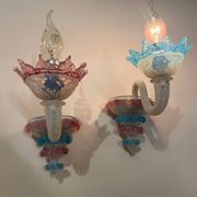 Murano glass wall lights from the 1960s