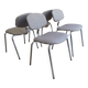 Suite de 4 chaises modèle 420-44, attribuées à Pierre Paulin pour Stee