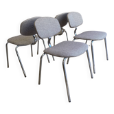 Set of 4 chairs model 420-44, attributed to Pierre Paulin for Stee.