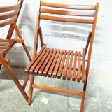 Vintage wooden folding chair