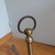 Brass or bronze andirons
