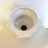 White ceramic medici-shaped planter