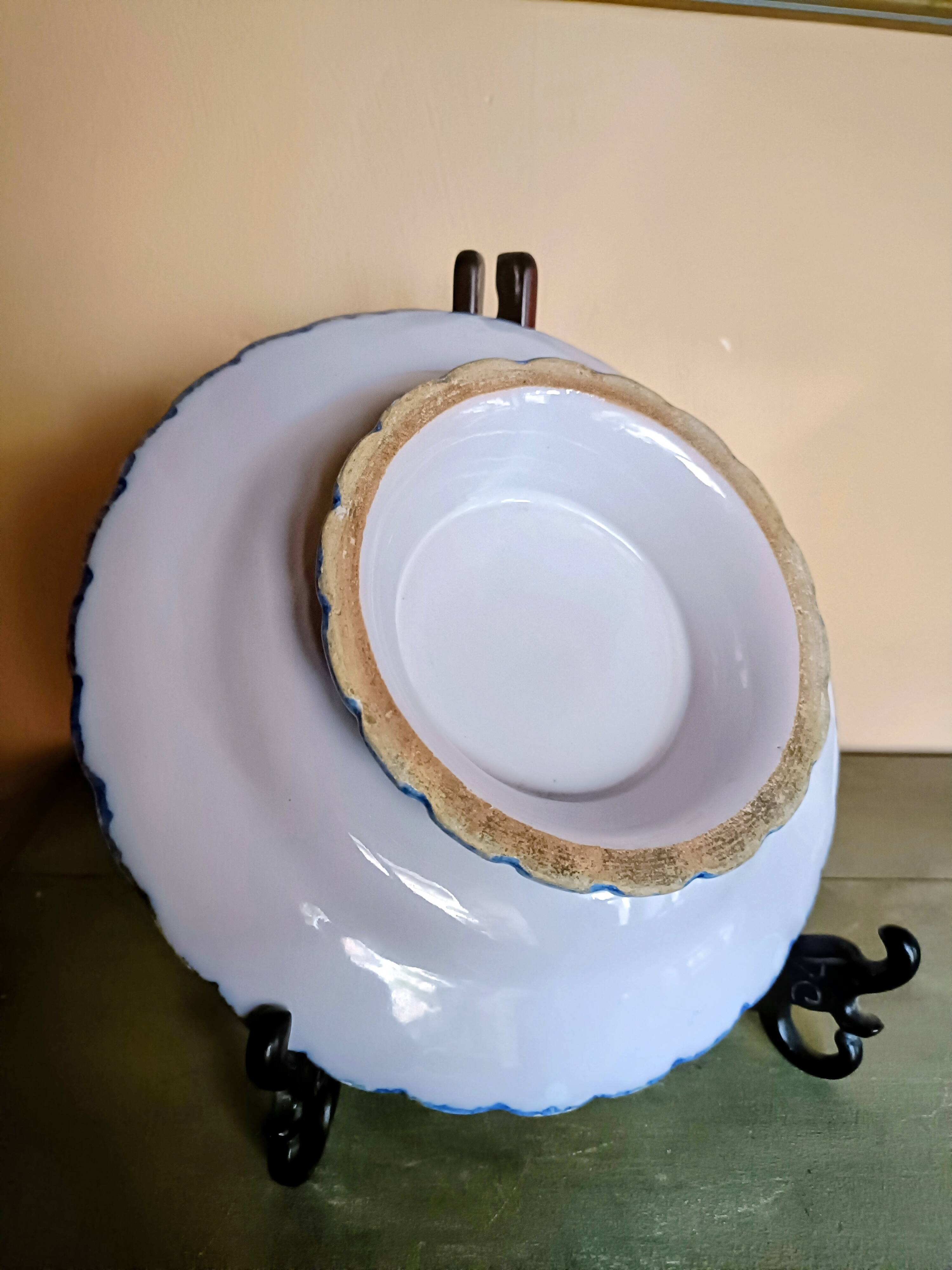 Dish on pedestal Charolles earthenware