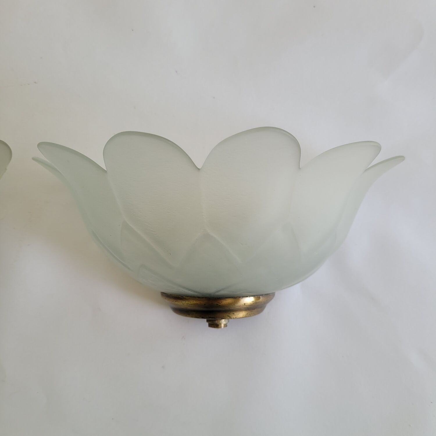 Pair of wall sconces tulip frosted glass.