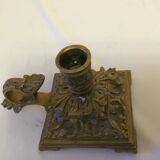 LED cellar candlestick 18- 19th open décor fleur de lys