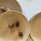 Flat stoneware plates