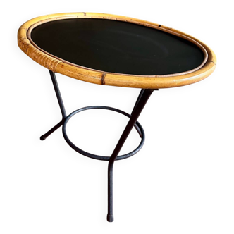 Vintage rattan side table