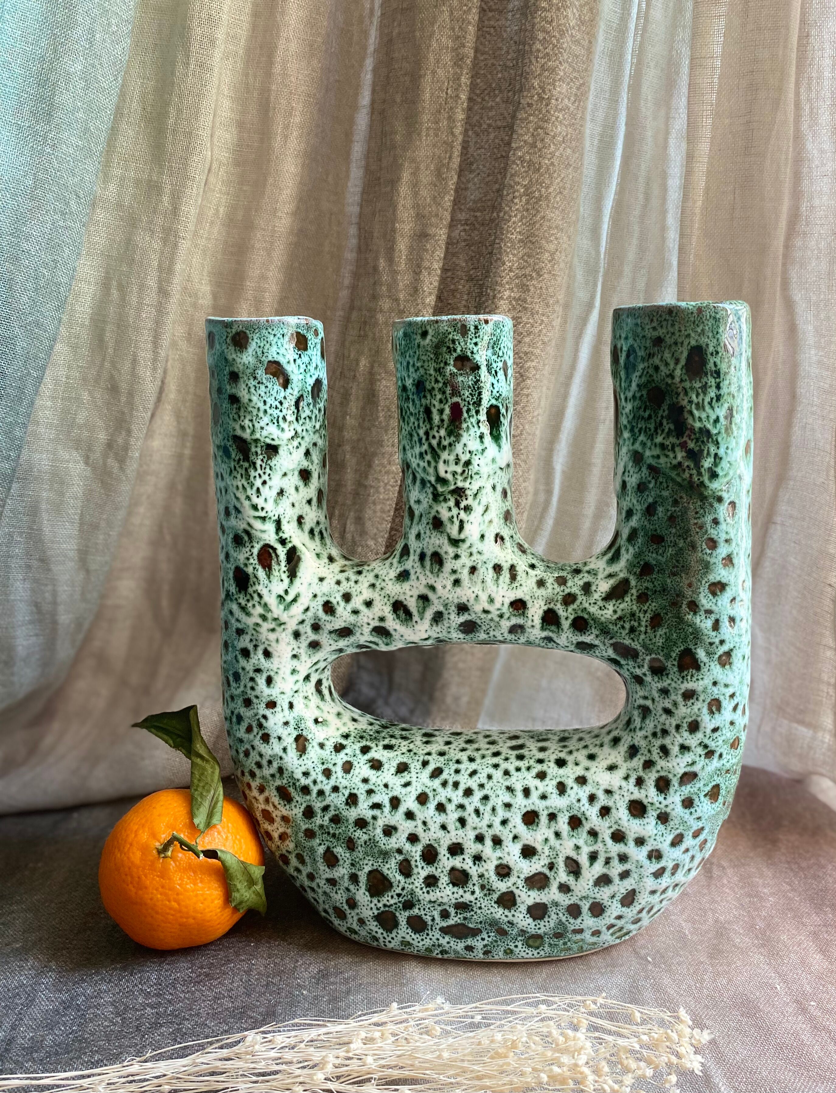 Terracotta candle holder