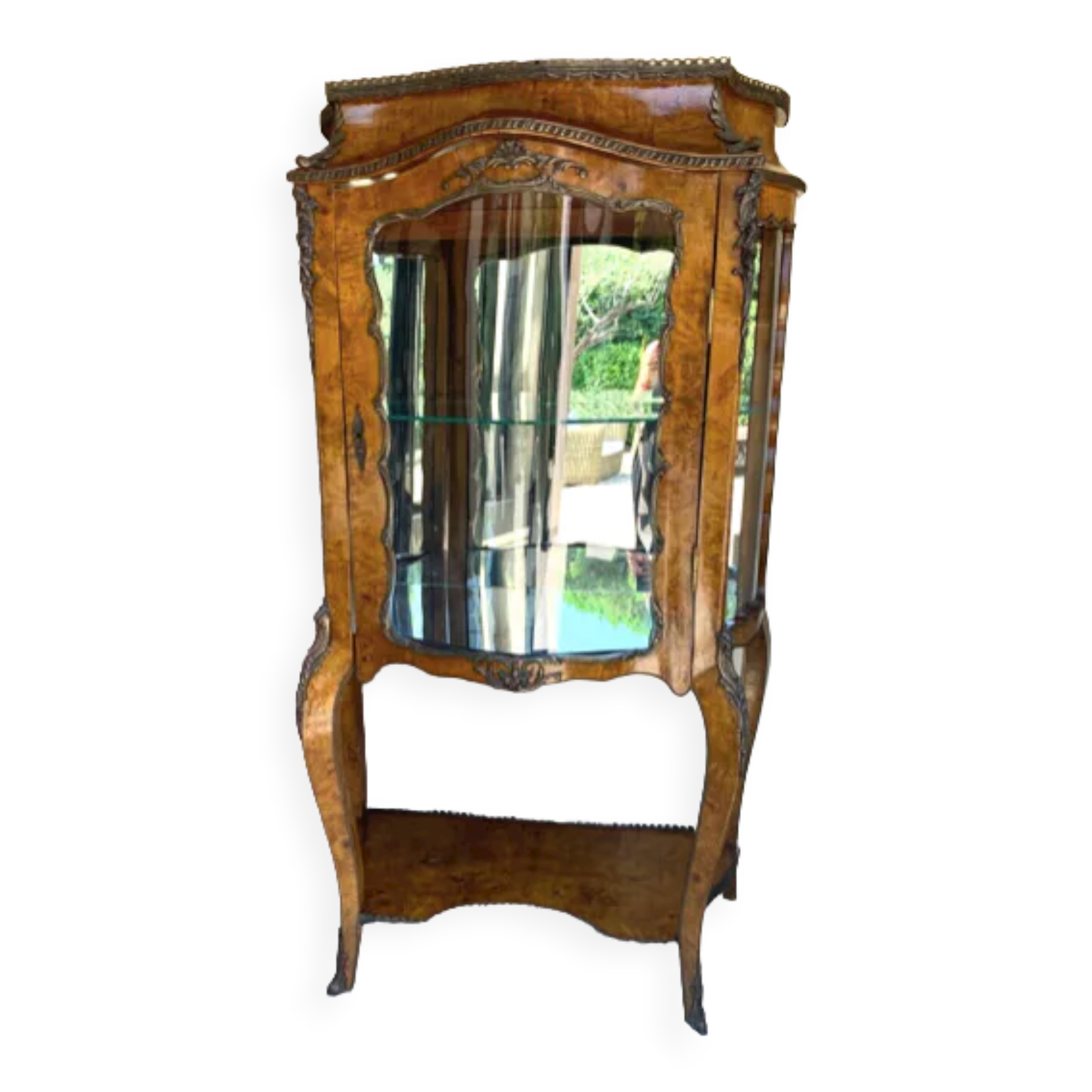 SHOWCASE of Louis XV style curved