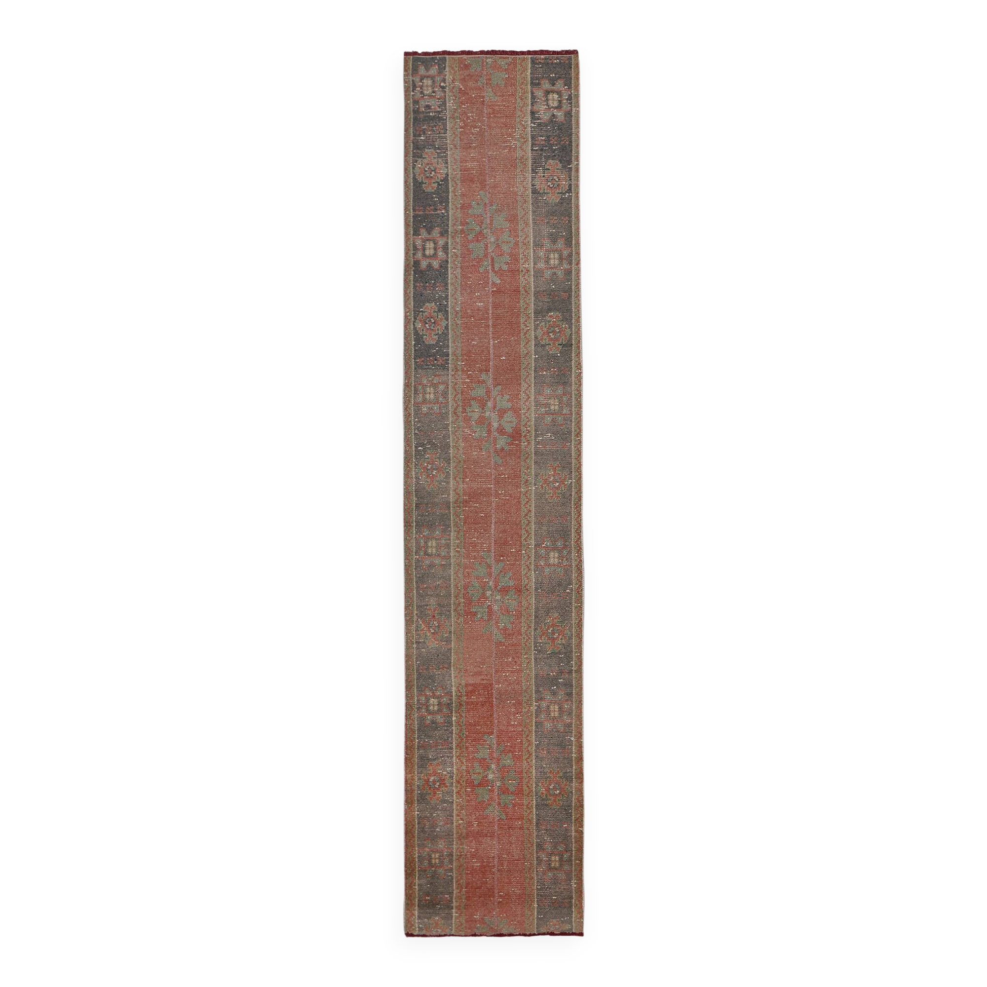 Vintage Turkish Oushak Rug Handwoven 61x313 cm