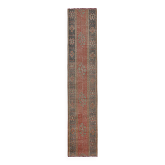 Vintage Turkish Oushak Rug Handwoven 61x313 cm