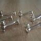 6 silver-plated cat knife rests