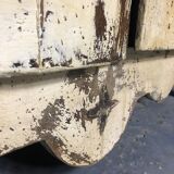 Old patinated painted wooden sideboard