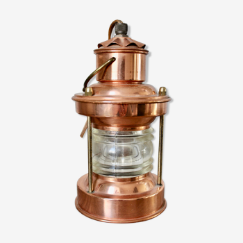 Vintage copper navy lamp