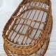 Bassinet in rattan, his mattress, pillow and bed linens