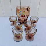 Cerise service with Legras brandy, Art Nouveau, Montjoye