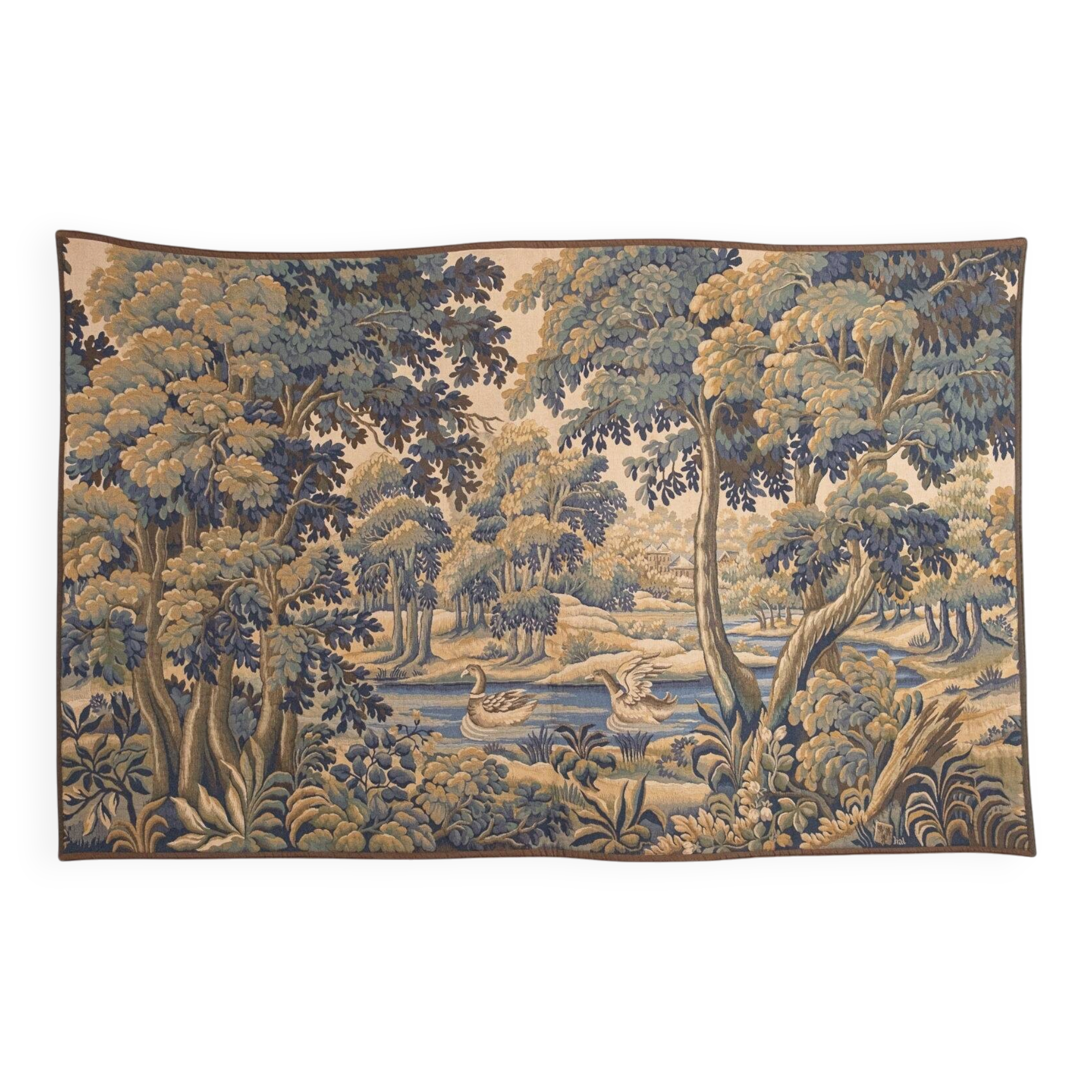 Verdure Tapestry with Ducks, Halluin Manufacture, France, 20th century