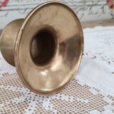 Low brass candle holder