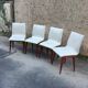 Lot de 4 chaises en simili cuir des années 1950