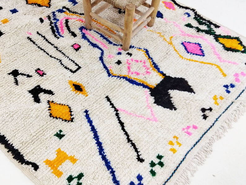 Tapis berbère marocain fait main 263 x 156 cm