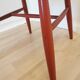 Vintage Coral Red Dining Chair: Ilmari Tapiovaara Style, Stol Kamnik 1960s
