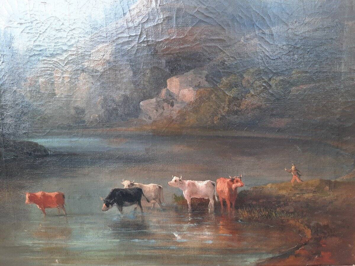 Peinture à l'huile de paysage français du XIXe siècle