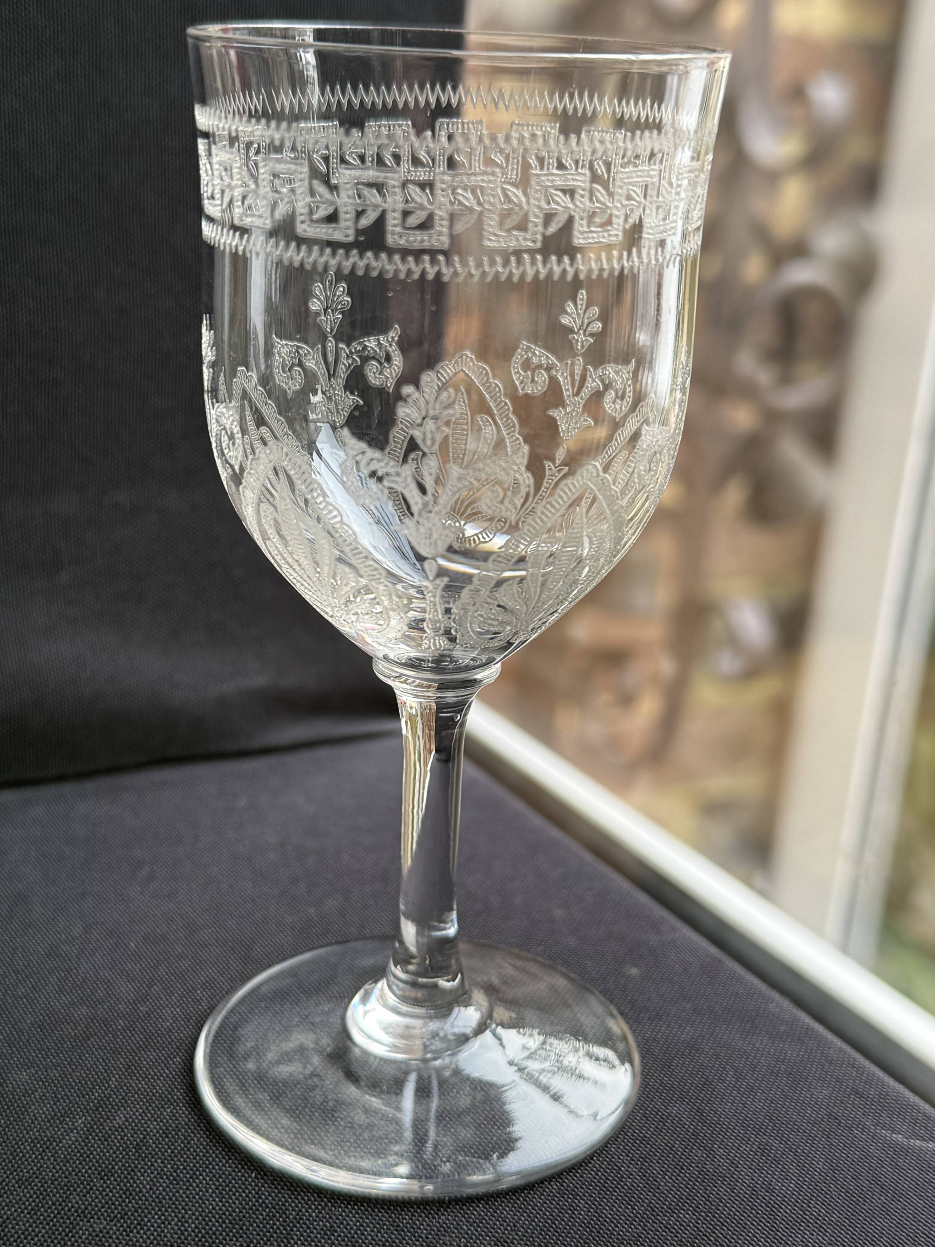 6 White wine glasses – Saint Louis Pasteur service