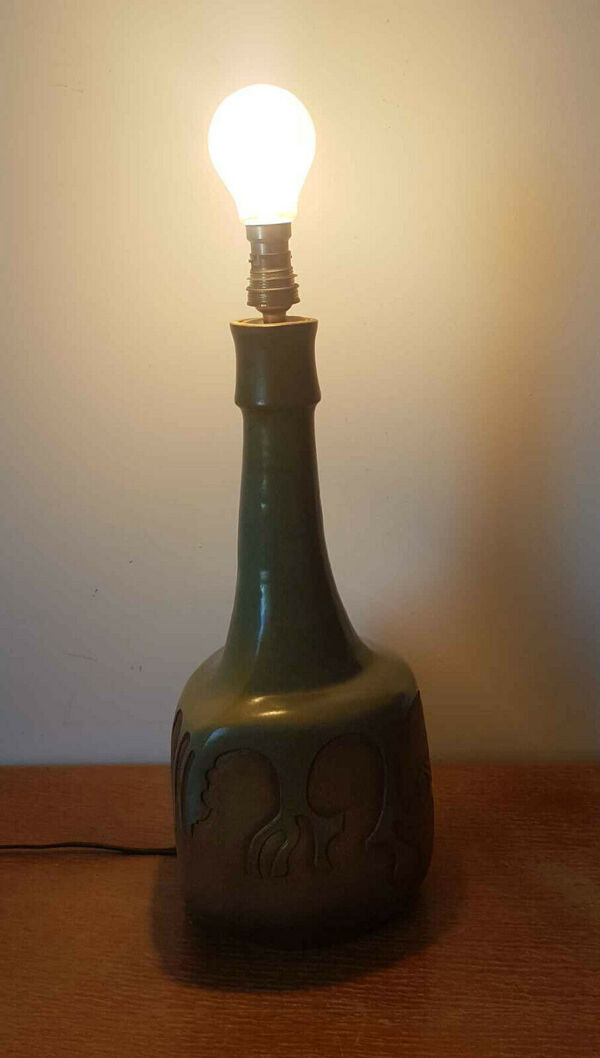 Lampe vintage années 50-60 en céramique signée Joan Lluis