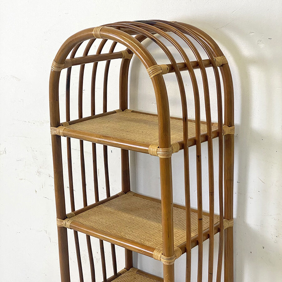 Vintage rattan shelf