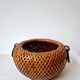 Japanese Style Bamboo/Rattan Woven Basket - Vintage
