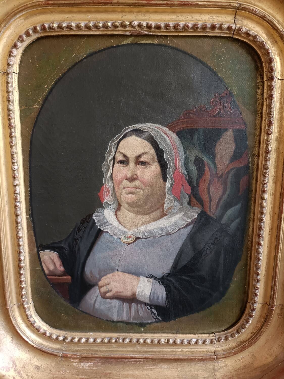 19th century painting, portrait of a woman