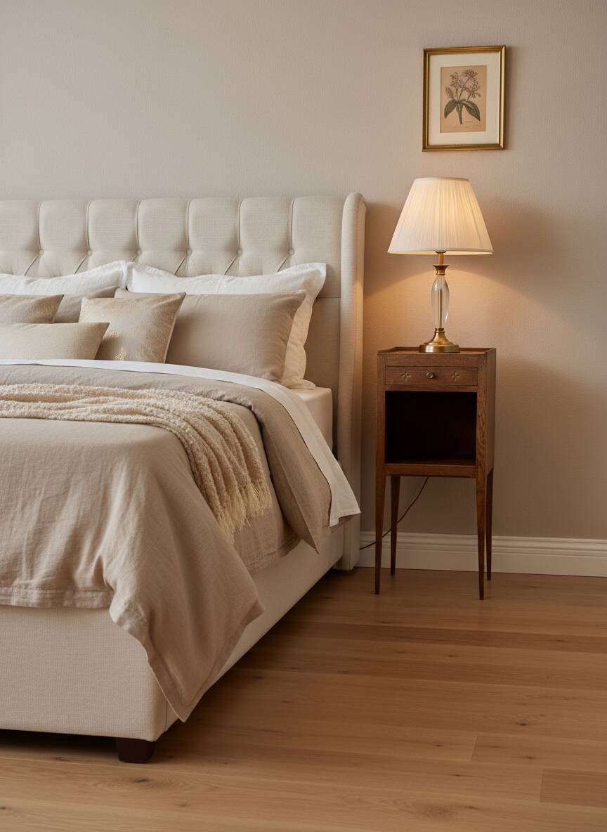 Vintage oak bedside table – circa 1950