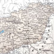 Old map of Austria, Czechoslovakia, Hungary 43x43cm from 1950