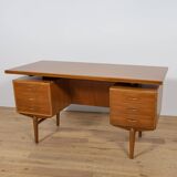 Mid-Century Freestanding Teak Desk, Denmark, 1960s