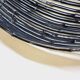 Large Vintage Black Bamboo Fruit Basket