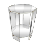 Octagonal side table in transparent plexiglass from the 70s
