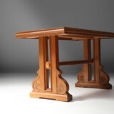Table basse Art Déco en chêne années 1940