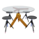 Italian Postmodern Adjustable "Screw" Dining Table and Four Stools in the Style