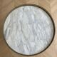 Empire round side table in wood and marble with brass gallery