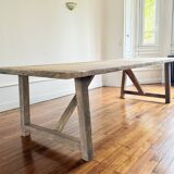 Farm table in solid old oak - Millau 300 by 100 cm