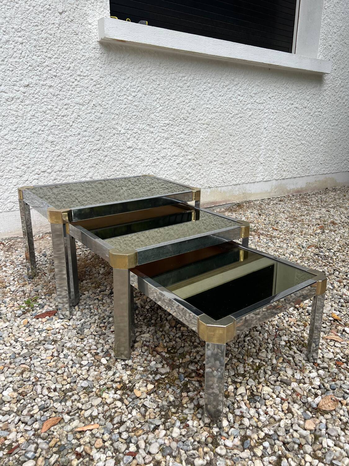 Vintage 1970s Romeo Rega Nesting Tables