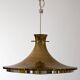 Lampe à suspension vintage dorée