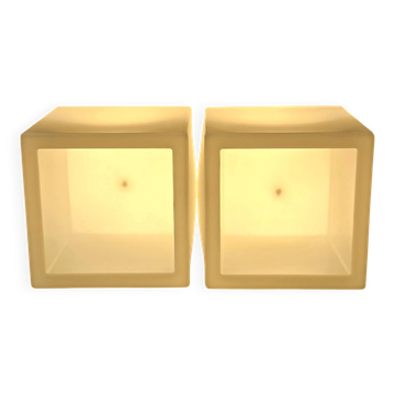 Lot de 2 cubes lumineux « lux-us » en polyéthylène – Max Kistner – 42 x 42