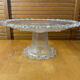 Masserini barocco cake dish cut glass moulded bead row vintage