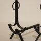 Pair of modernist wrought iron fire dogs