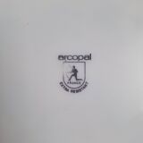 Assiettes plates bleu vintage